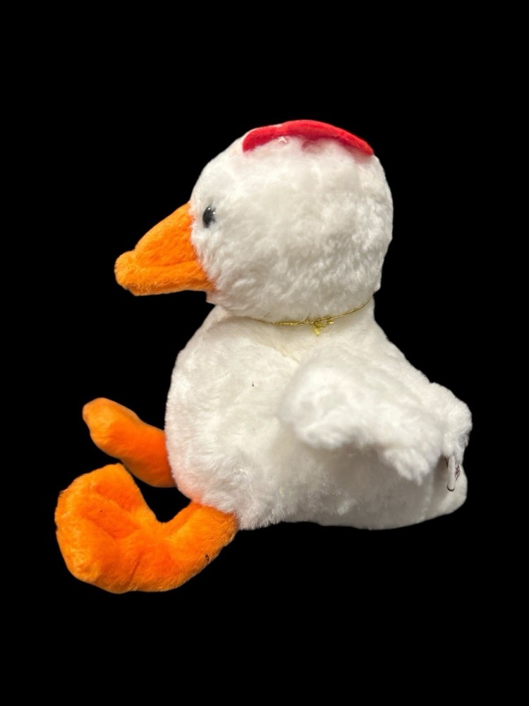 GUND Fluffy White Duck Chick Plush 4” NOS