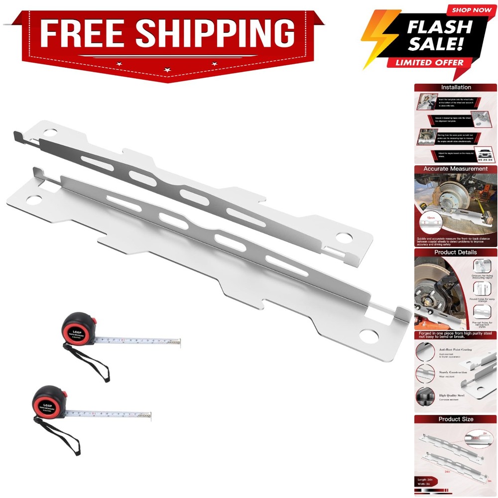 Wheel Alignment Tool Plates 2 Pack Toe Alignment Tool with 2 Measuring Tapes ...