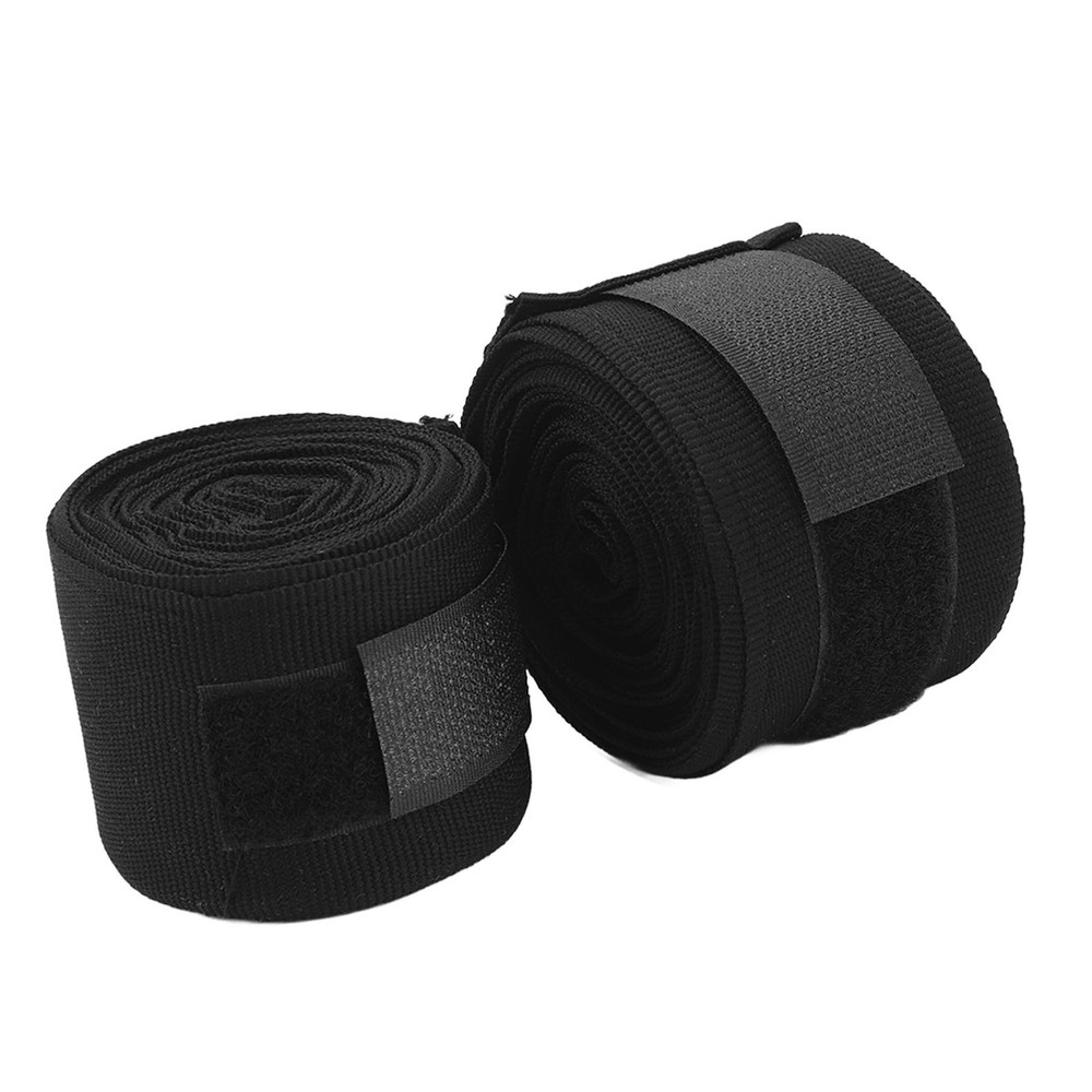 2pcs Boxing Handwraps 5m Quick Drying Hook Loop Black