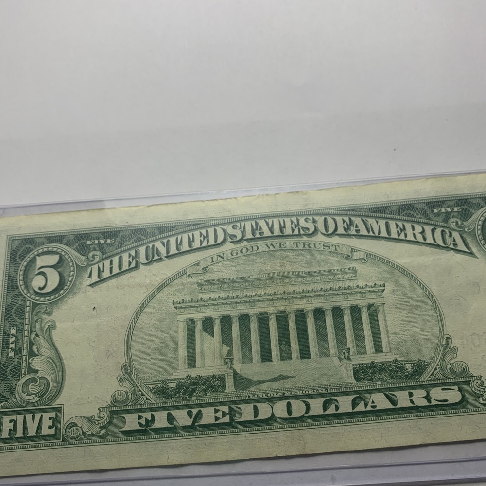 1963 $5 dollar red seal note