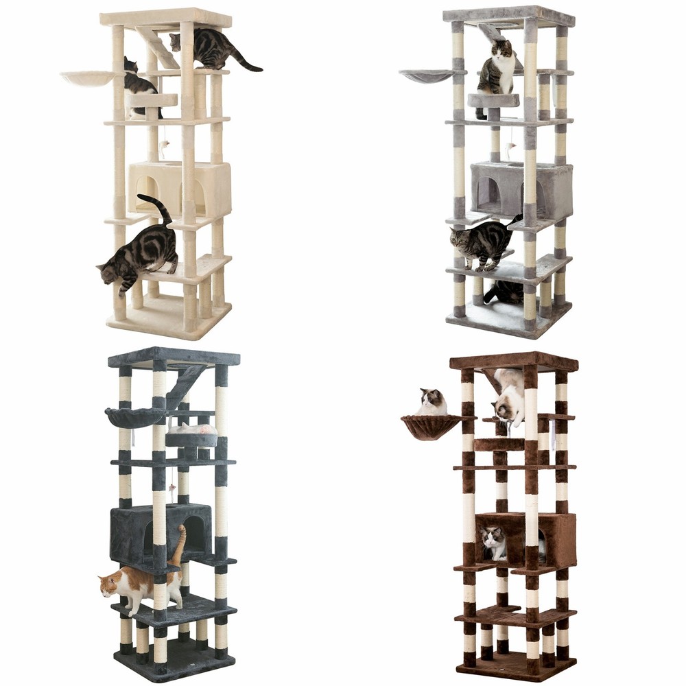 74.8'' Extra large Cat Tree Cat Tower Activity Center with Scratching Post Condo