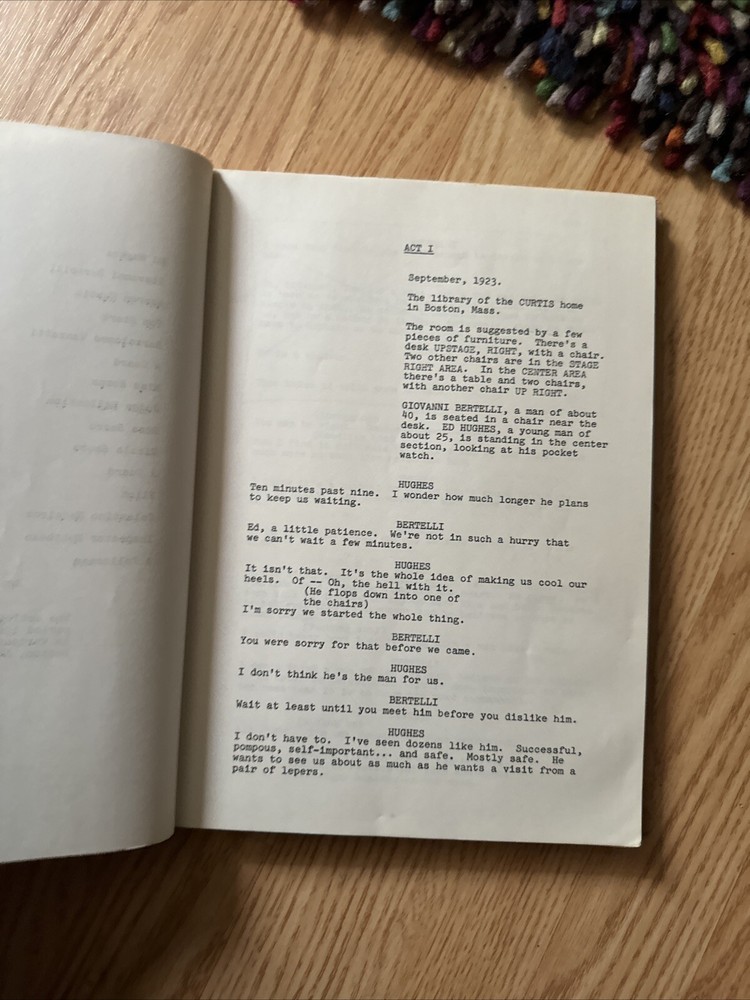 The Advocate Robert Noah broadway play made movie Script Screenplay