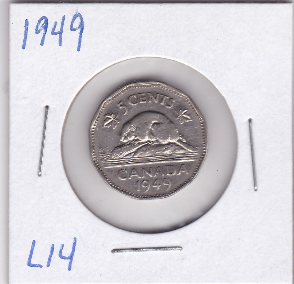 1949 Canada 5 Cents L14