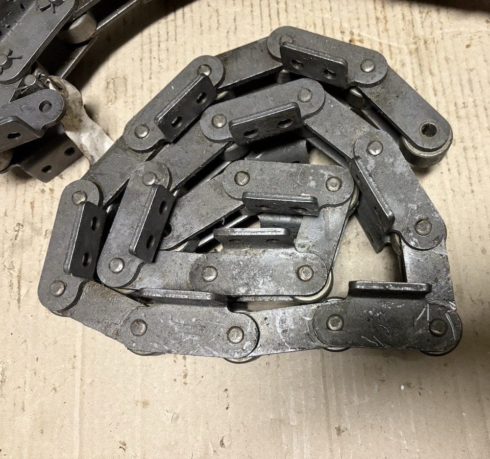 C2080H UST Roller Chain Links 5 feet Conveyor Angle-Style Attachment Used