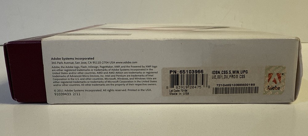 Adobe InDesign CS5 or CS5.5 software for Windows. rb5