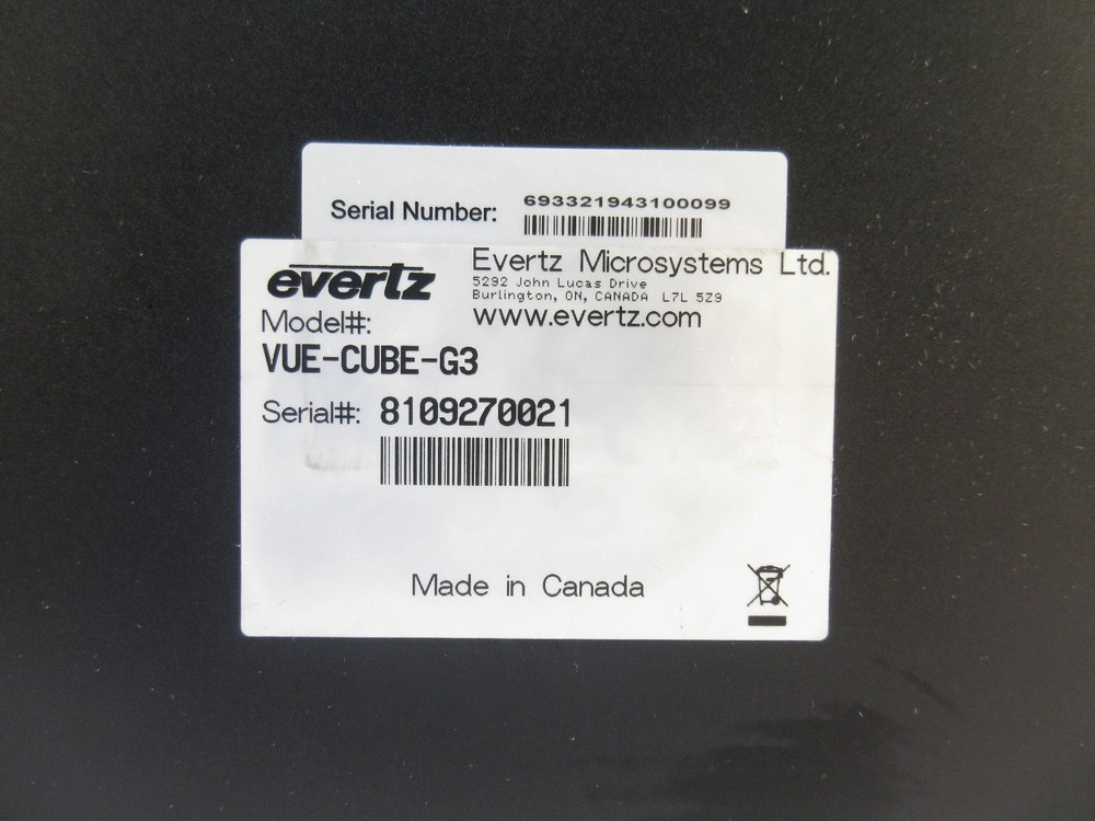 Evertz VUE-CUBE-G3 Control and Visualization Platform Generation 3