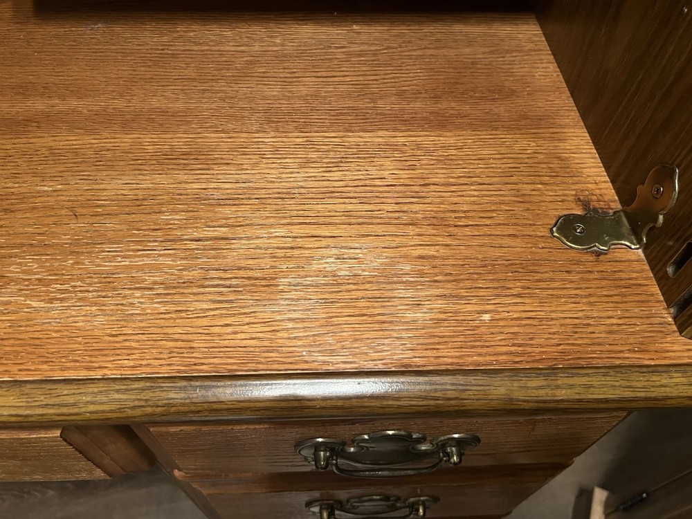 Solid Wood Antique Cylinder Desk