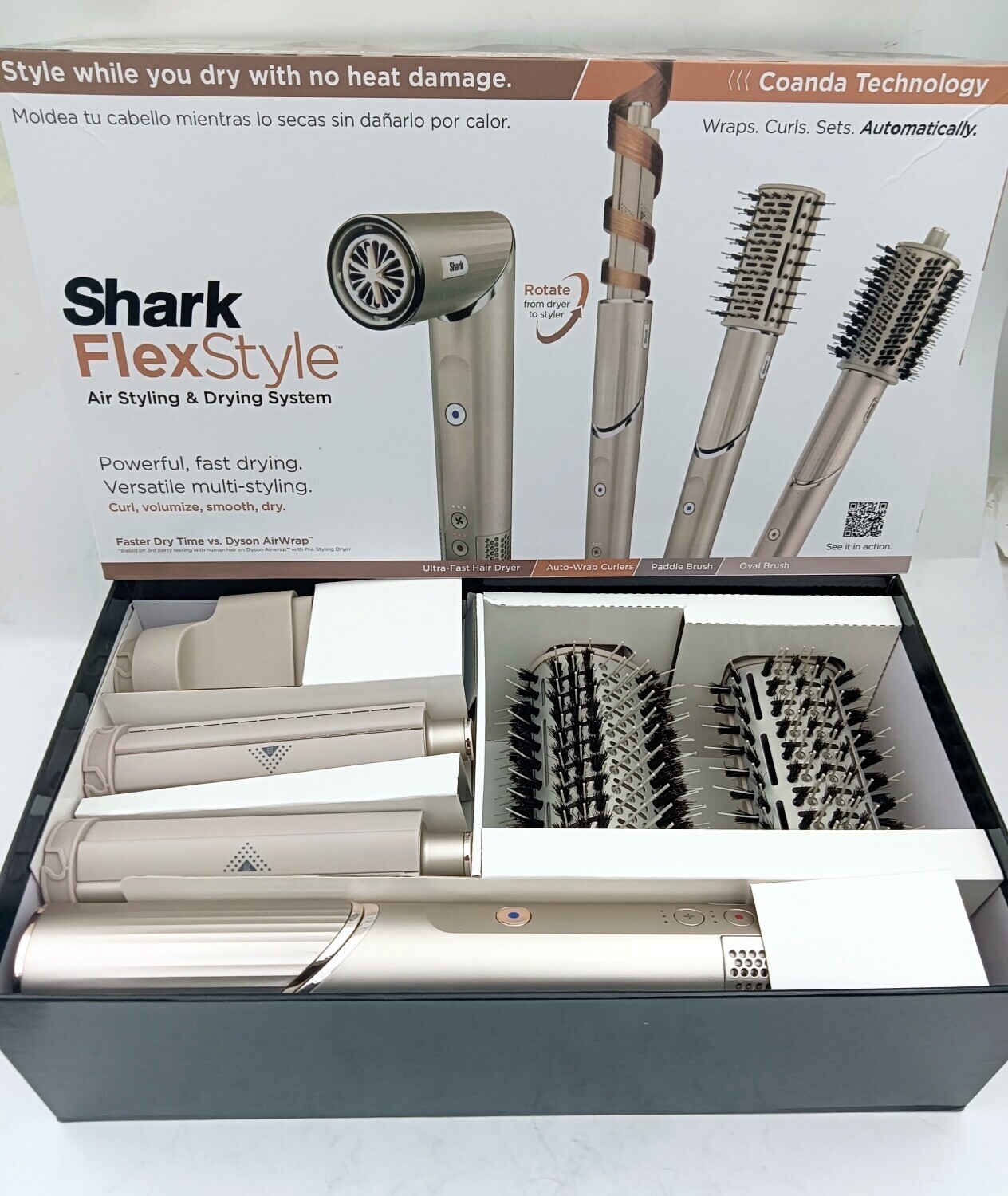 Shark Flex Style 1300W Air Styling & Drying System - Stone (HD430) Open STOCK US