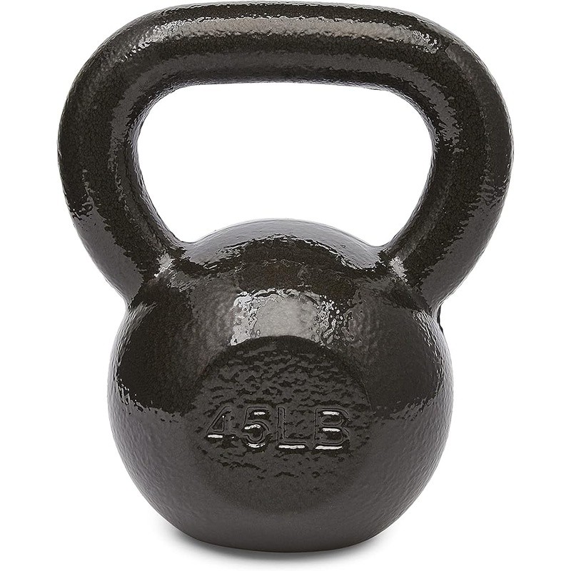 Solid Cast Iron Kettlebell Strength Training Wide Handle Exercise Equipment New