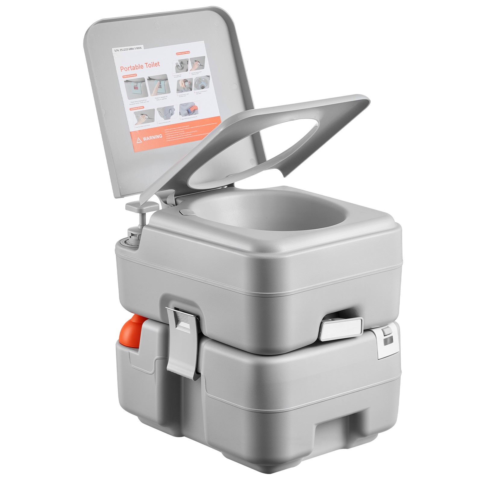 Uimoso Portable Outdoor Toilet with 5.3 Gallon Flush for Camping and Hiking