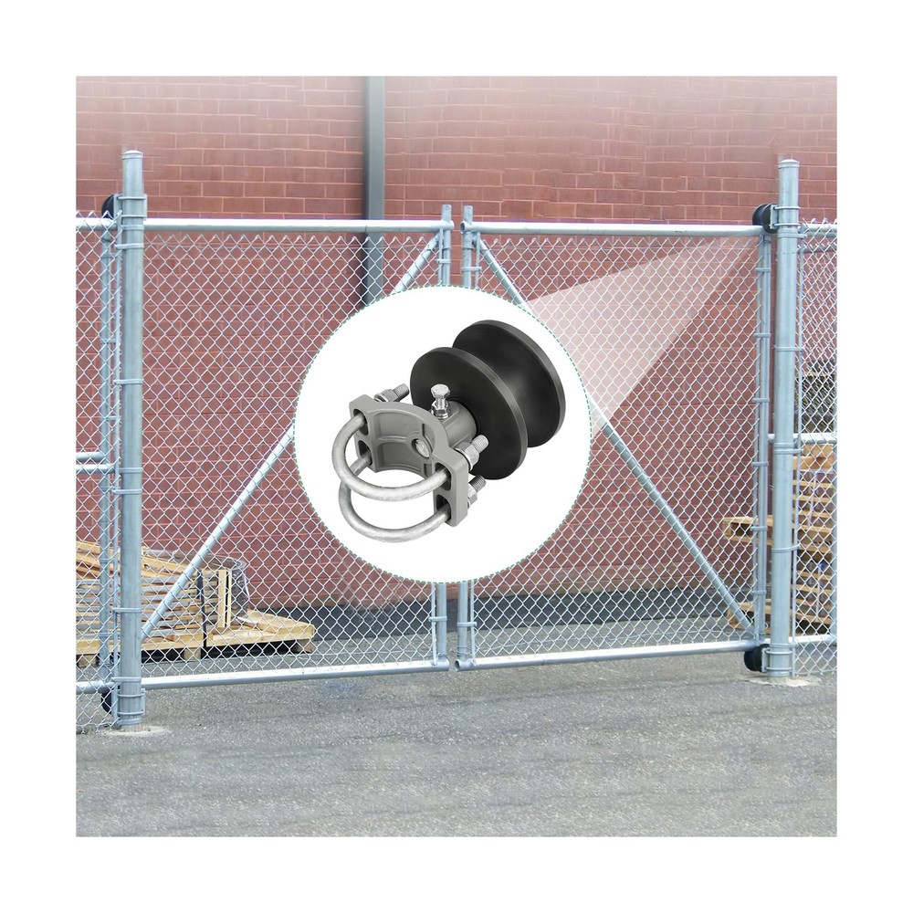 Nylon Cantilever Roller, 2-3/8"(2-1/2") Round Gate Frame 4" Round Post Chain ...