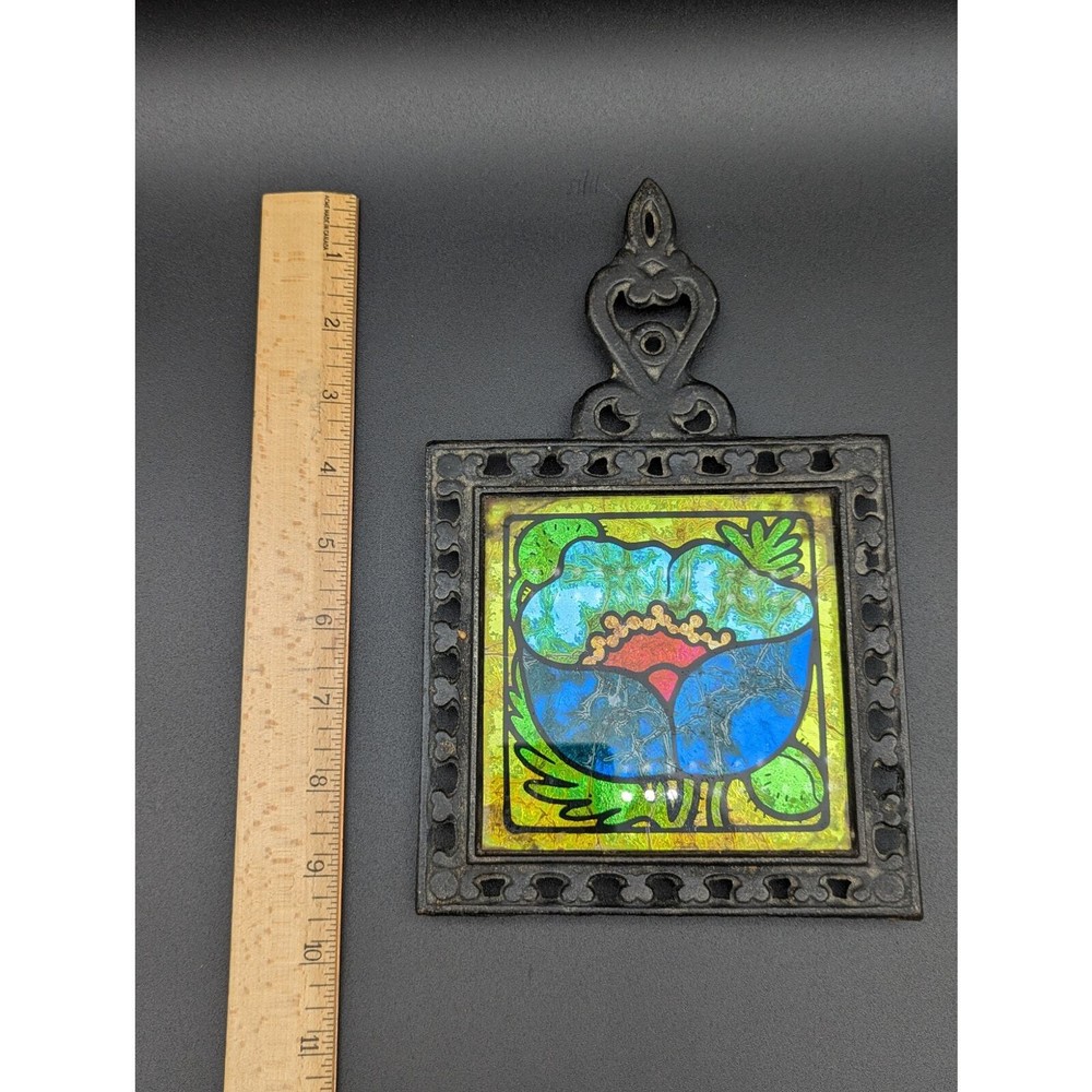 Vintage Cast Iron Multicolour Kitchen Trivet