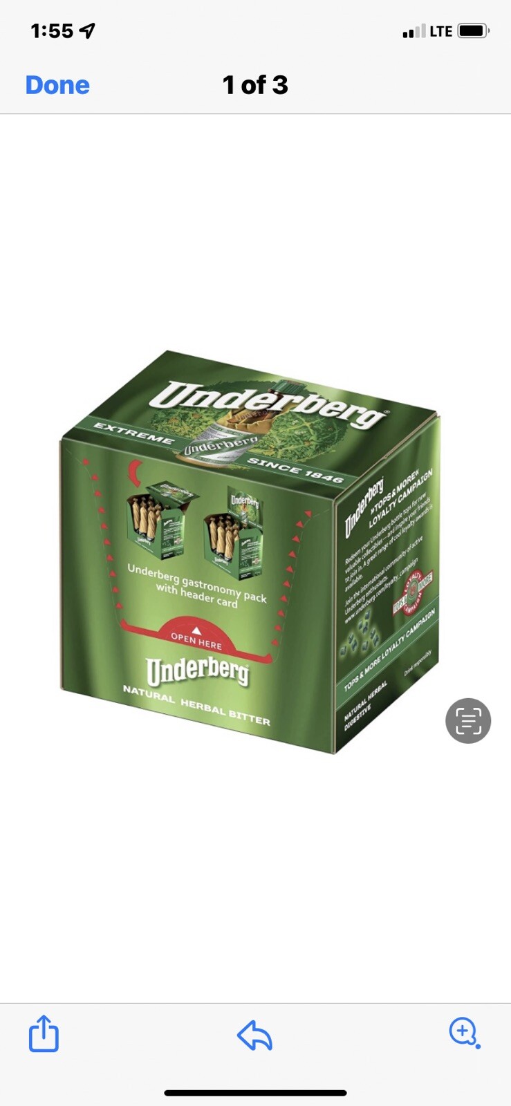 UNDERBERG Herb bitters for digestion 10units x 12btls unit=120btl FREE SHIPPING