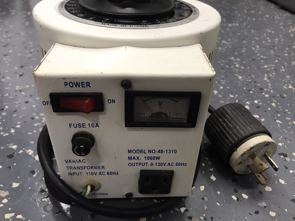 Philmore 48-1310 Variac Transformer 1000W Variable Voltage Regulator