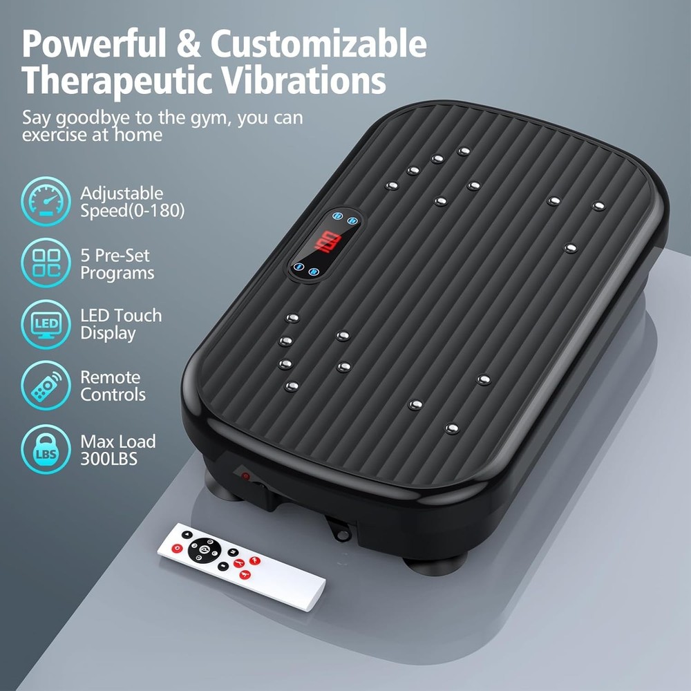 Vibration Plate Exercise Machine, for Lymphatic Large, Black