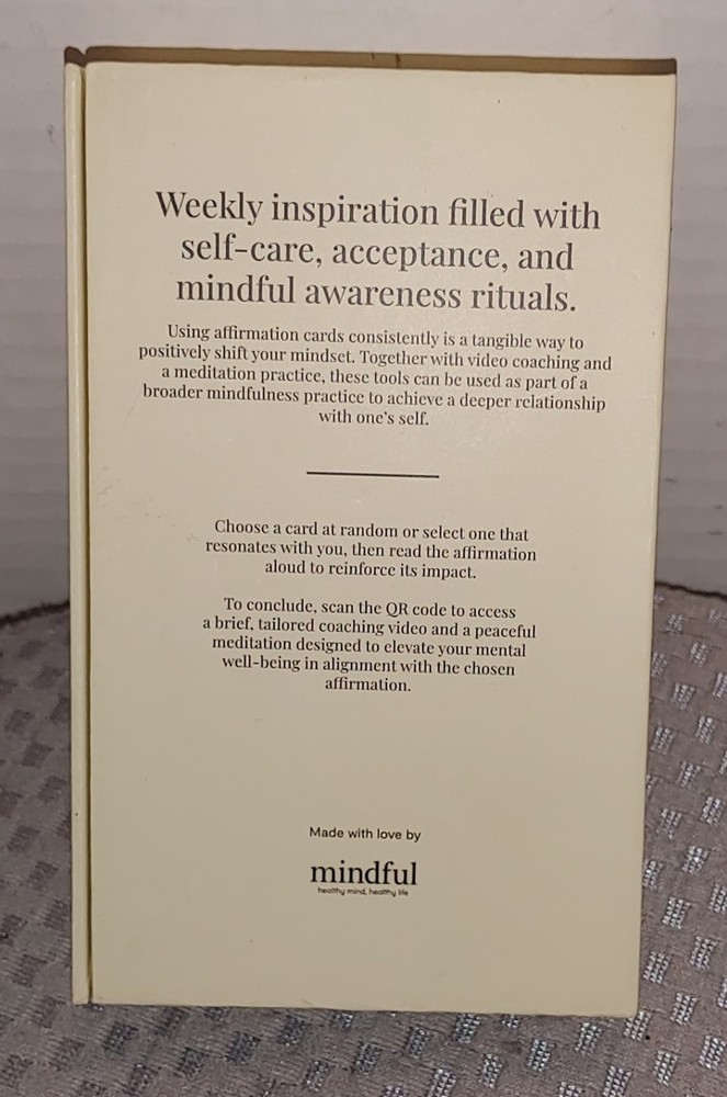 Mindful Affirmations 52 Deck With Meditations and Stand