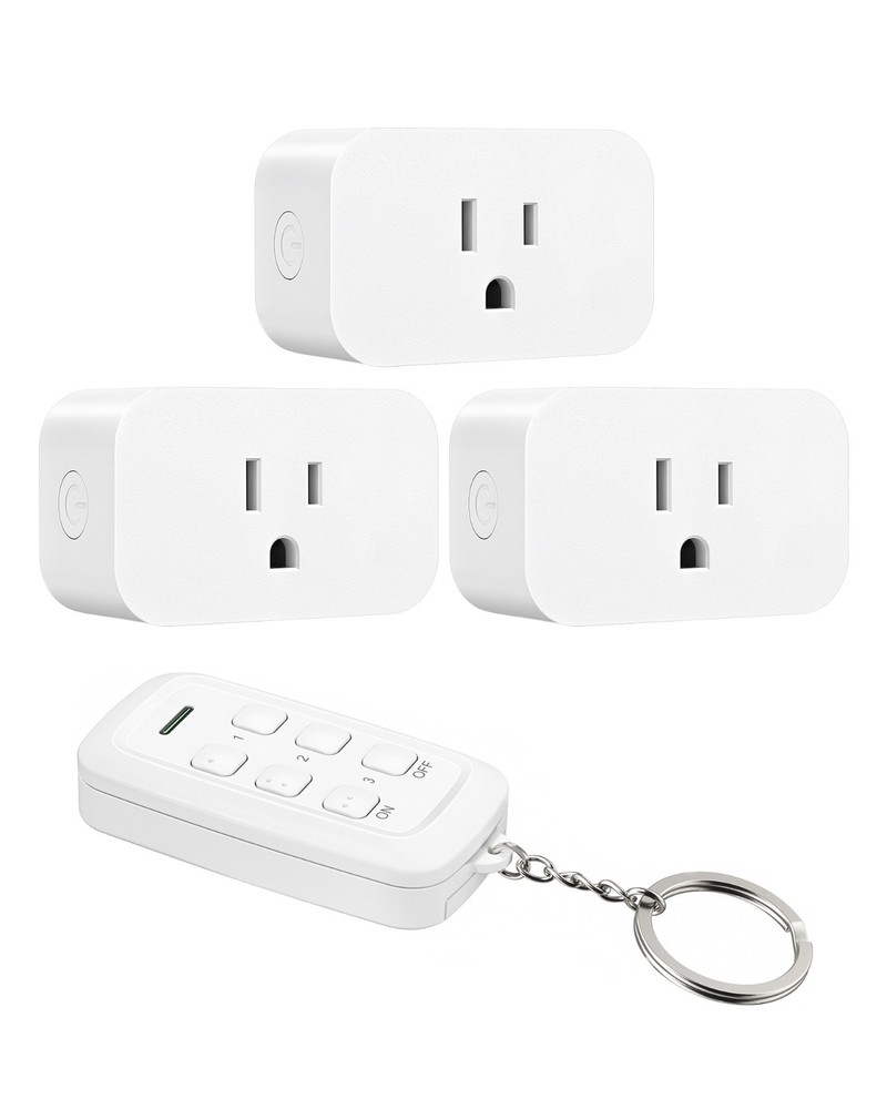 DEWENWILS Wireless Remote Outlets, Plug & Play, 3 Independent Controls, Compact