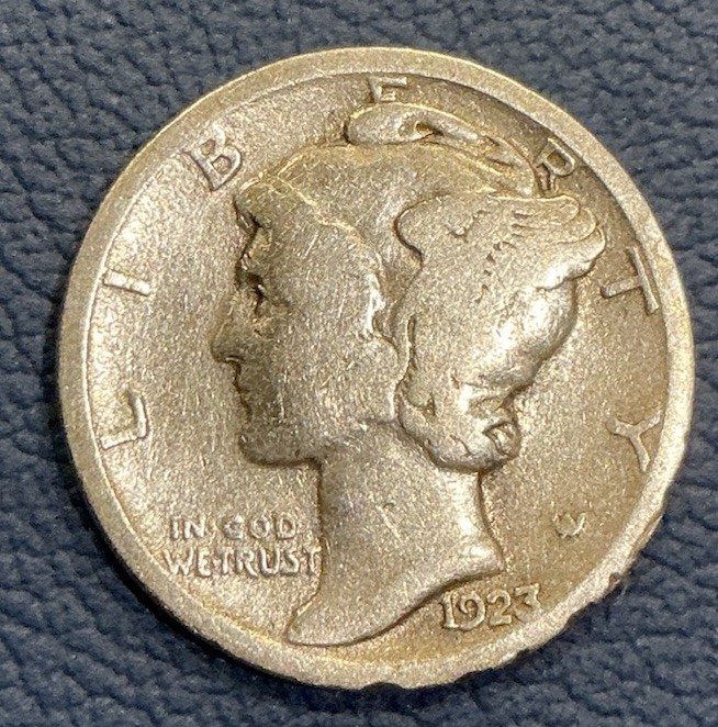 1923 10C Mercury Dime - 90% Silver Dime