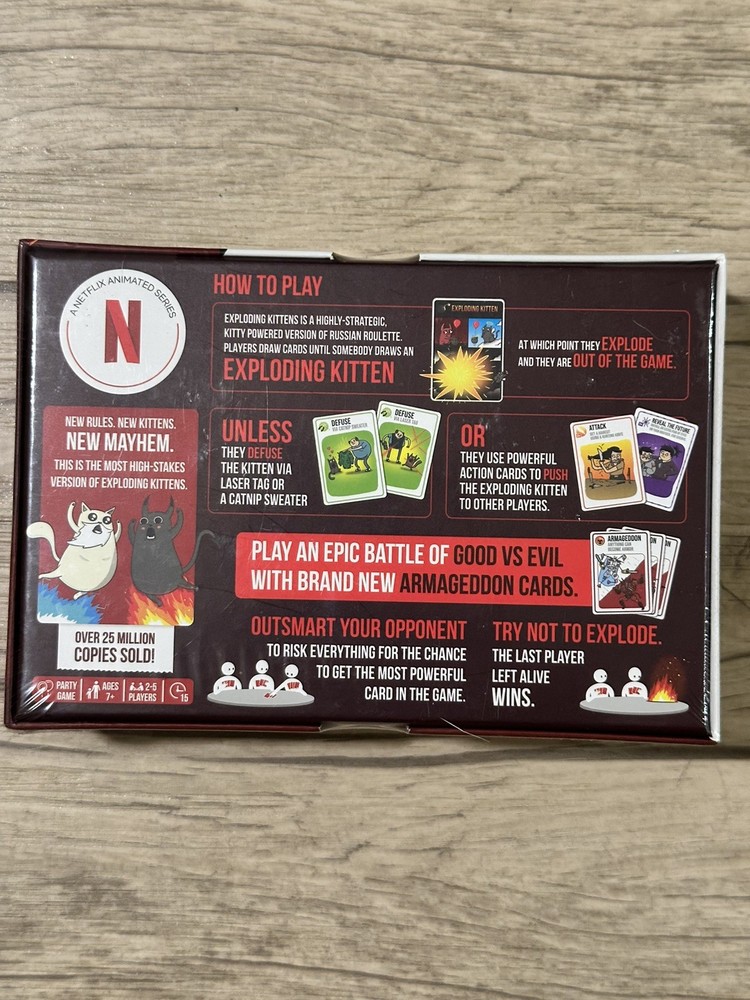 Exploding Kittens: Good Vs. Evil Card Game Party game (NEW SEALED)
