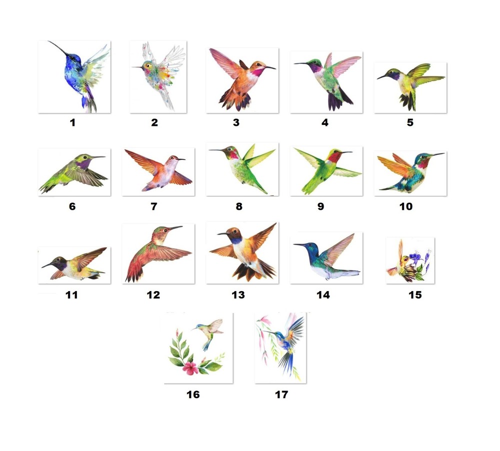 Personalized Address labels Cute Hummingbirds (FA 15)
