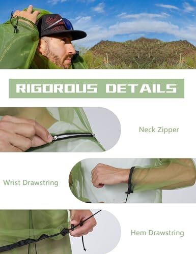 Mosquito Suits for Adults, Mesh Net Bug Jacket Large/X-Large Jacket Only