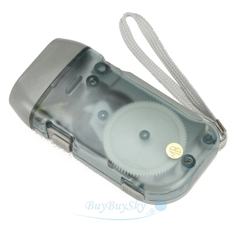 4PCS Hand Press Crank Flashlight Squeeze Powered No Battery LED Light Emergency