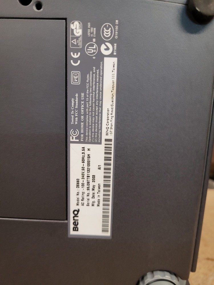 Benq DS660 Projector Faulty