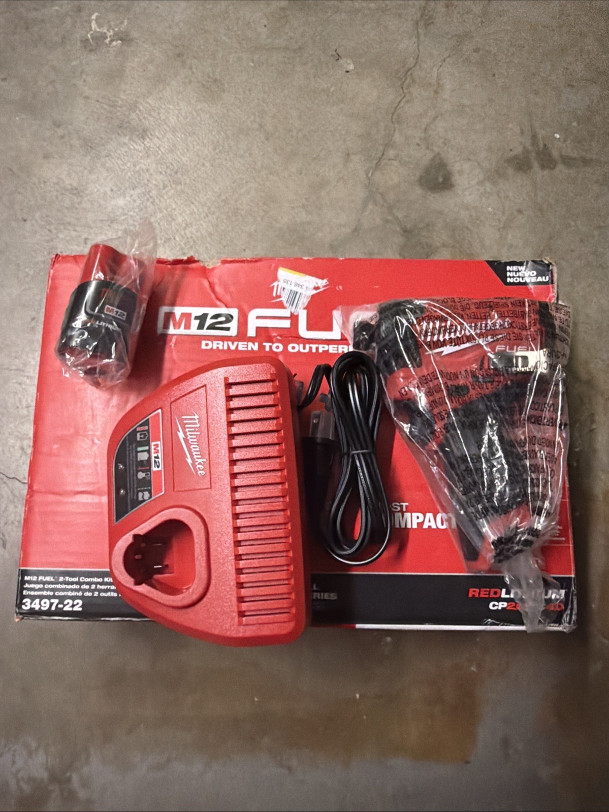Milwaukee 3497-22 M12 FUEL 2-Tool Combo Kit *New MISSING ONE TOOL AND BATTERY