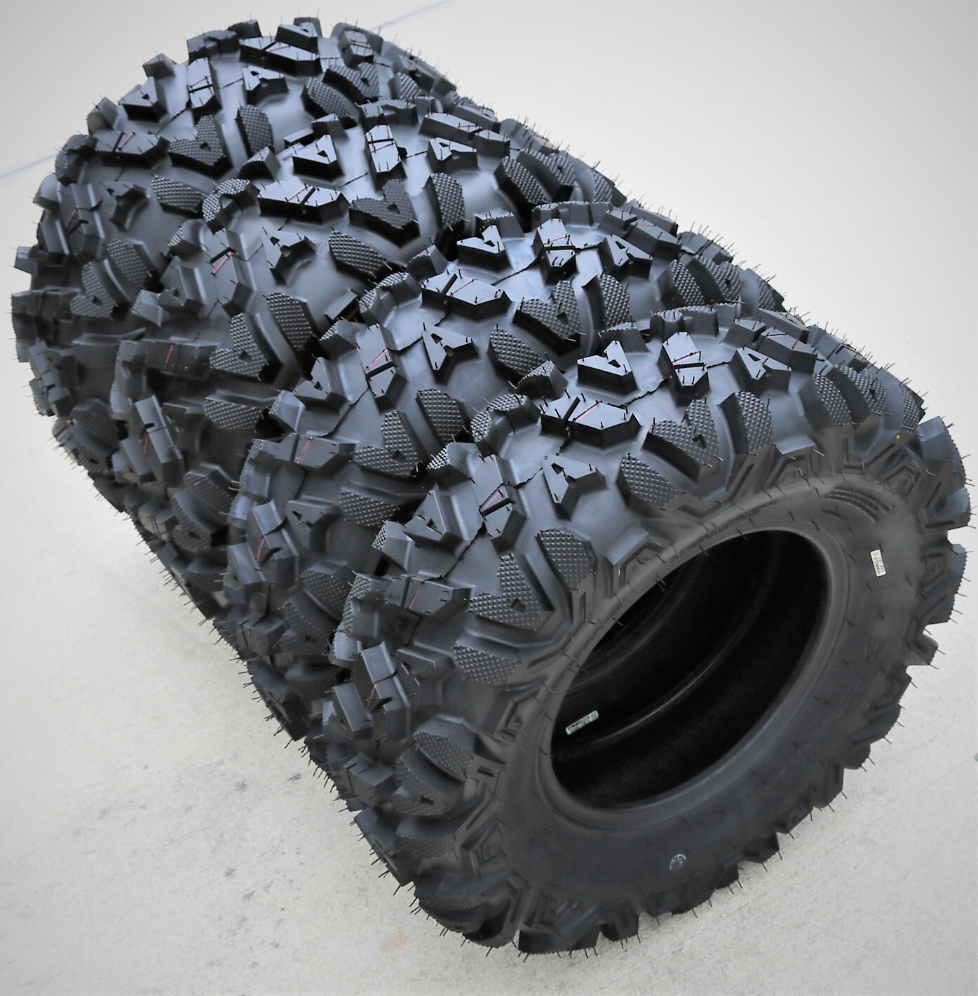 Set of 4 Forerunner Knight ATV UTV Mud Tires 2x 25x10-12 2x 25x8-12 6 Ply