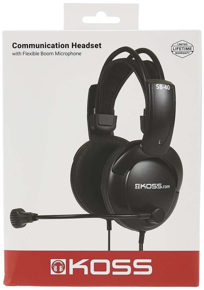 Koss SB40 Computer Headset with Microphone, Black One Size