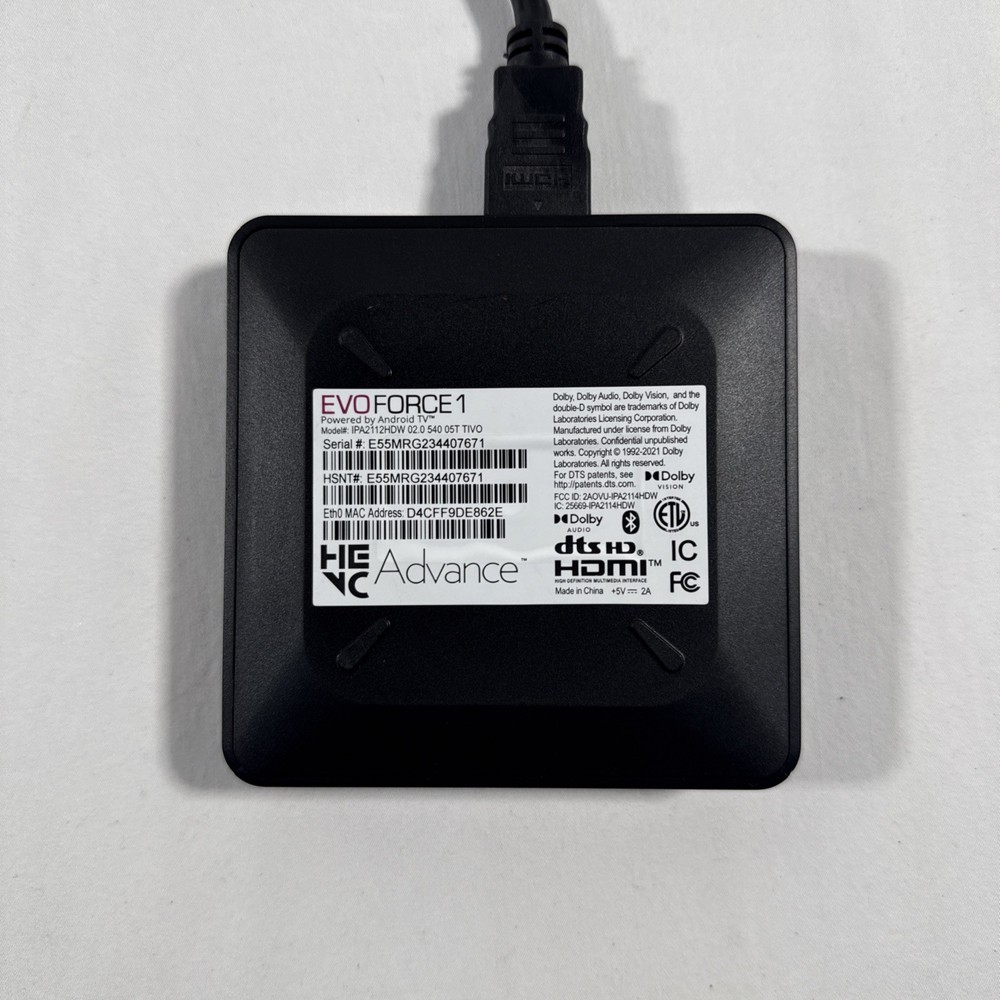 EVO Force 1 Android TV Streaming Media Player
