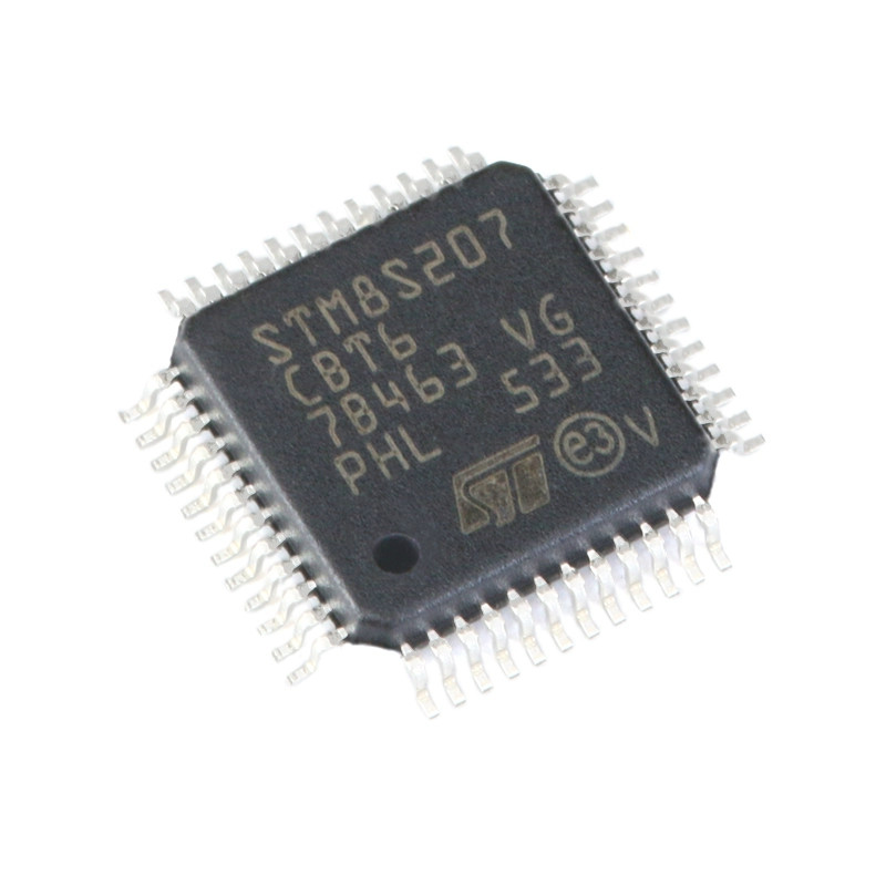 5PCS STM8S207CBT6 LQFP-48 24MHz/128KB Flash Memory/8-bit Microcontroller-MCU