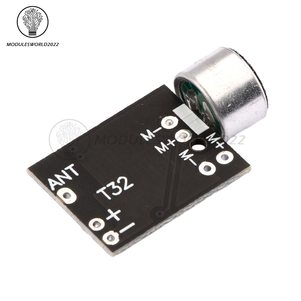 Wireless Microphone FM 88.7MHz Transmitter Module Support Dual-channel Stereo