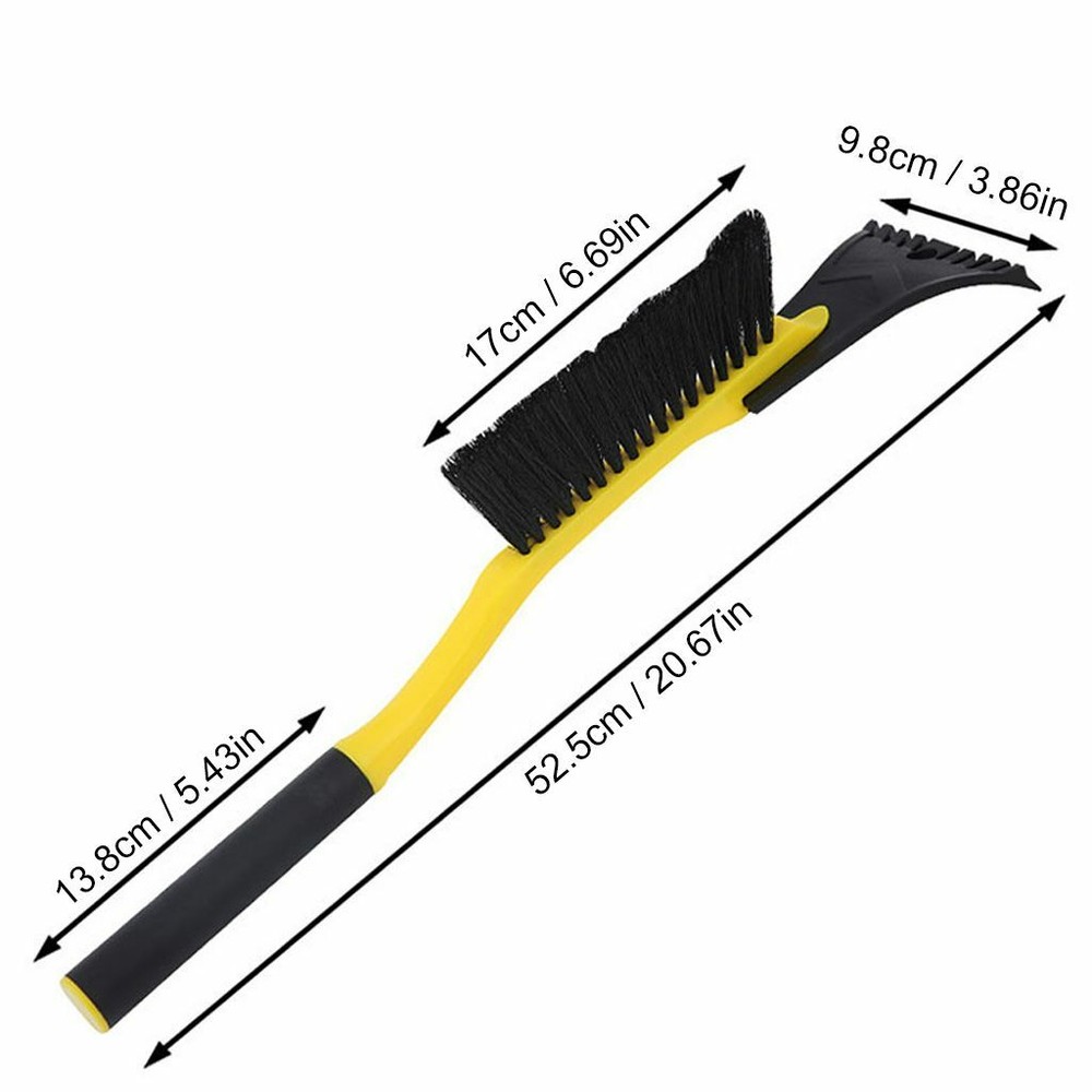 Car Windshield Multipurpose Long Handle Snow Removal with Brush Ice Scraper Tool