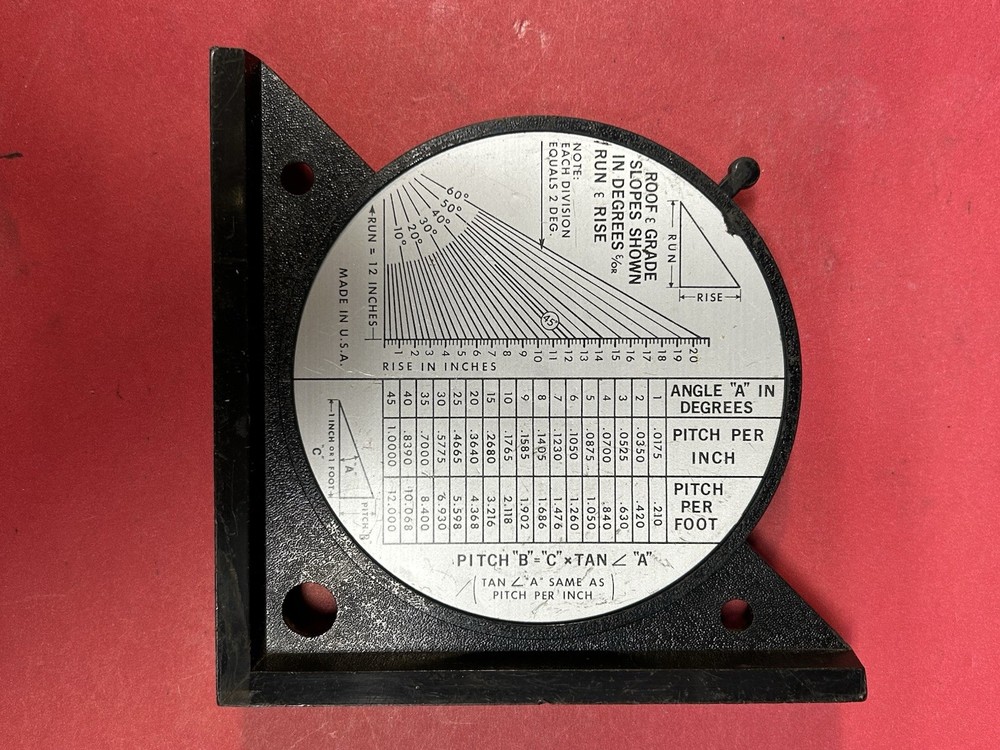 EXACT® ANGLE-O-METER PROTRACTOR PLUMB & LEVEL PRECISION ANGLE MEASURING TOOL