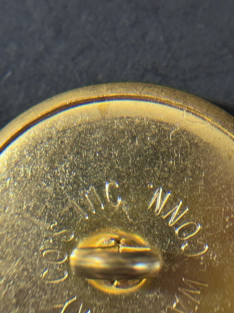Vintage Gold Tone Lighthouse Service Button