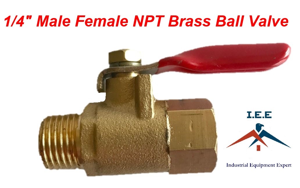 1/4" Male Female NPT Brass Ball Valve Water Moisture Air Tank Drain Shut Off New