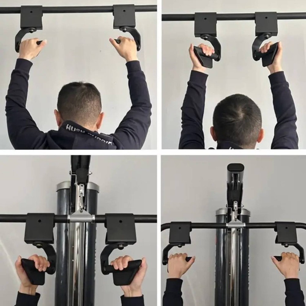 2 Pieces 360 Swivel Grip Handles Multi-Functional Lat Pulldown Bar Grips