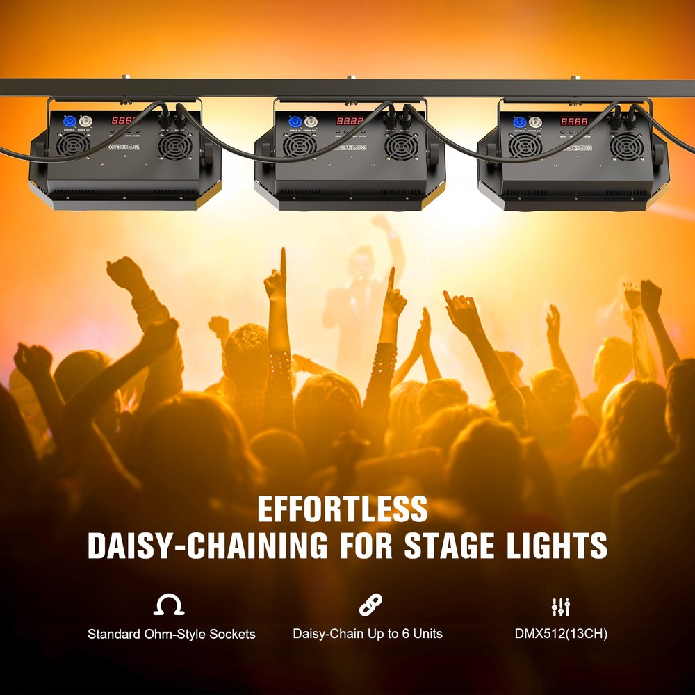 Wireless DMX LED Moving Head Light 200W COB Sound Control Easy Installation