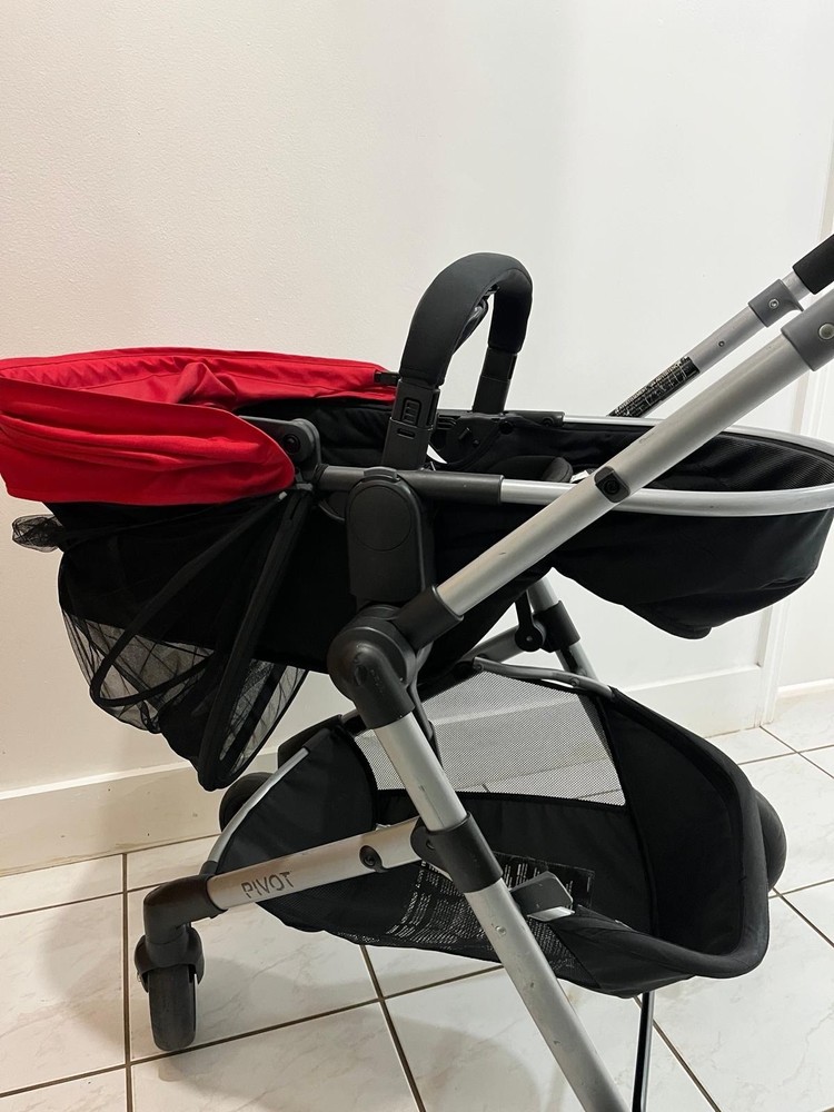 Evenflo Pivot Travel System Stroller Red Black Gray Adjustable Handles