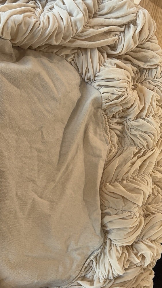 Pottery Barn Teen Large LoveShackFancy Smocked Velvet Bean Bag Chair Cover Only