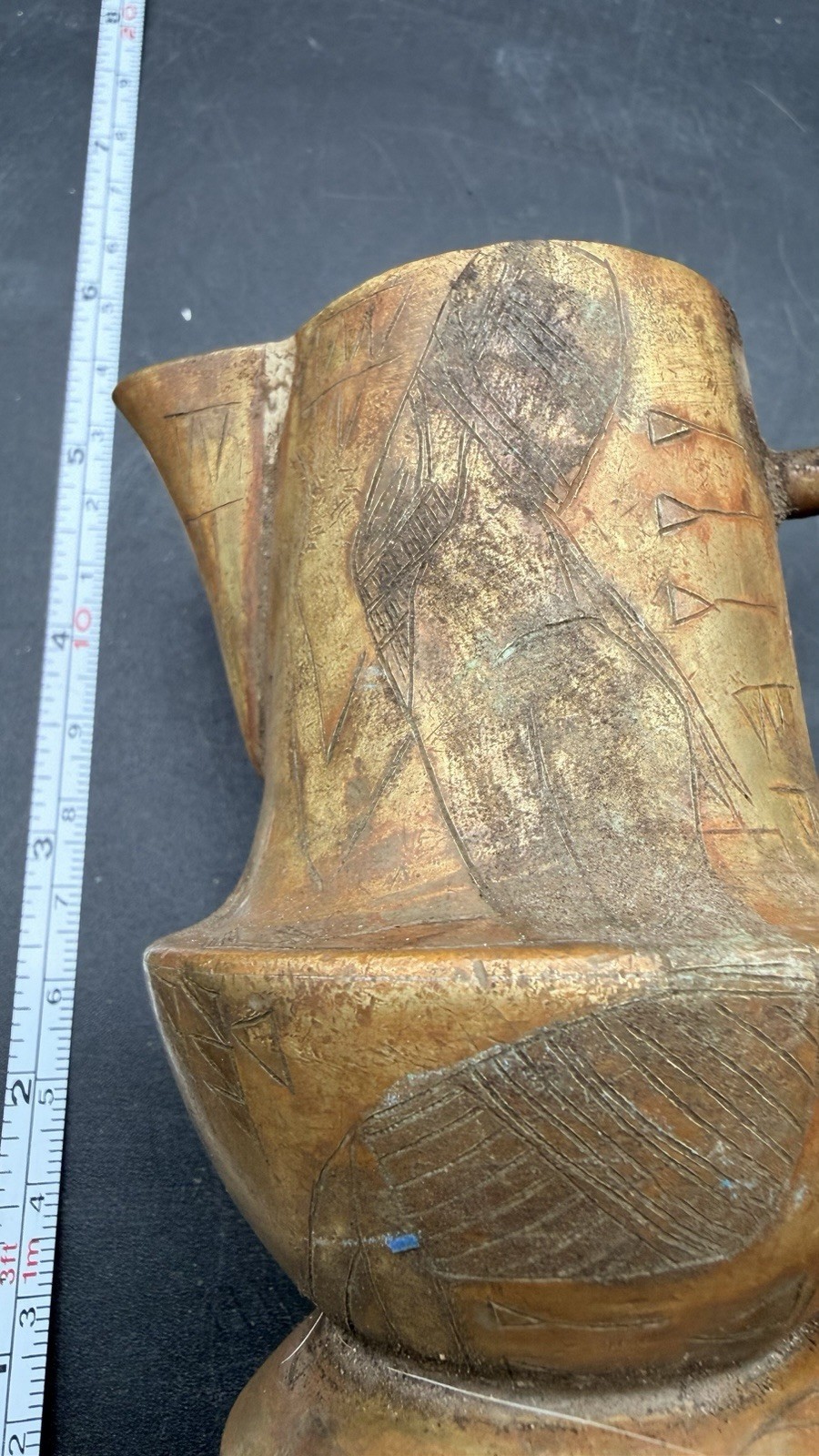 Glowing Bronze Vessel With Winged Beings From Tula Hidalgo Ojuelos