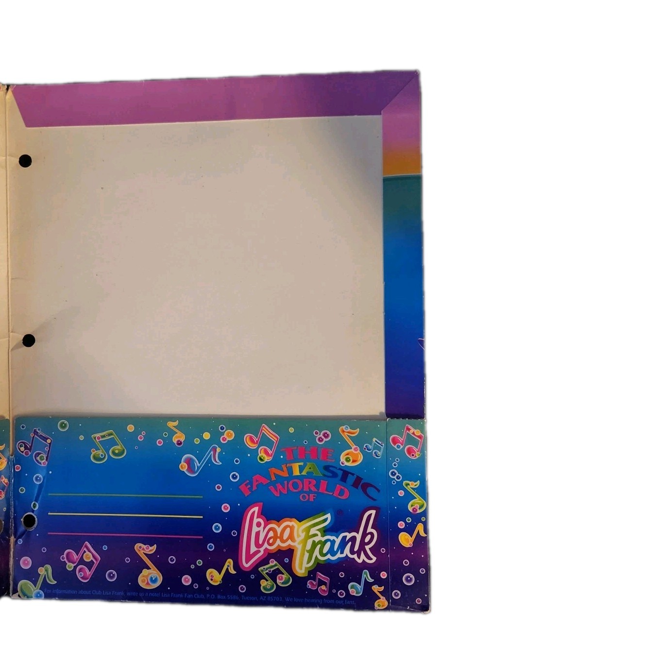 Lisa Frank Singing Dolphins Folder Vintage Fantastic World