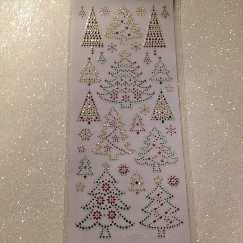 CHRISTMAS PAPER CRAFTS CHRISTMAS TREES DOTTED TREES STICKERS 31 PCS TREE DOTS