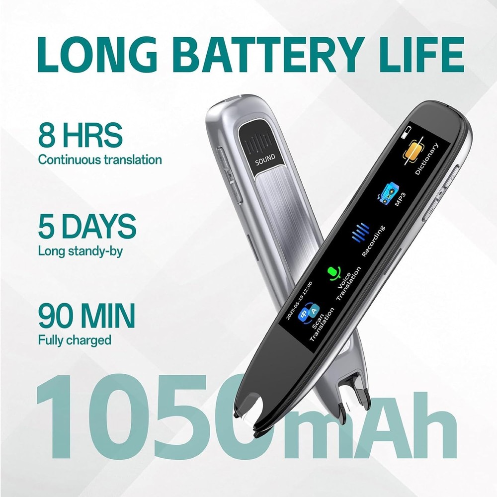 Touchscreen AI Smart Scan Translator Pen Reader & Recording Device 112 Languages