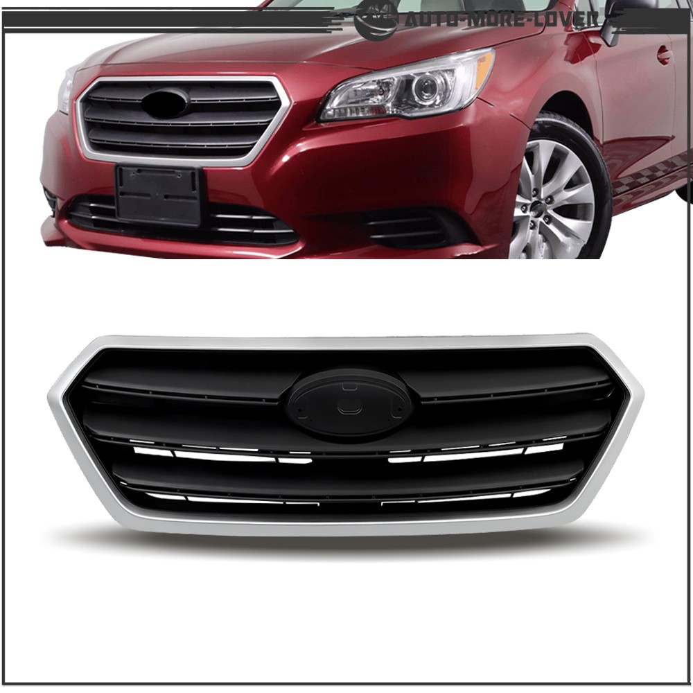 991121AL13A Silver Shell+Gray Insert Front Grille For Subaru Legacy 2015-2017