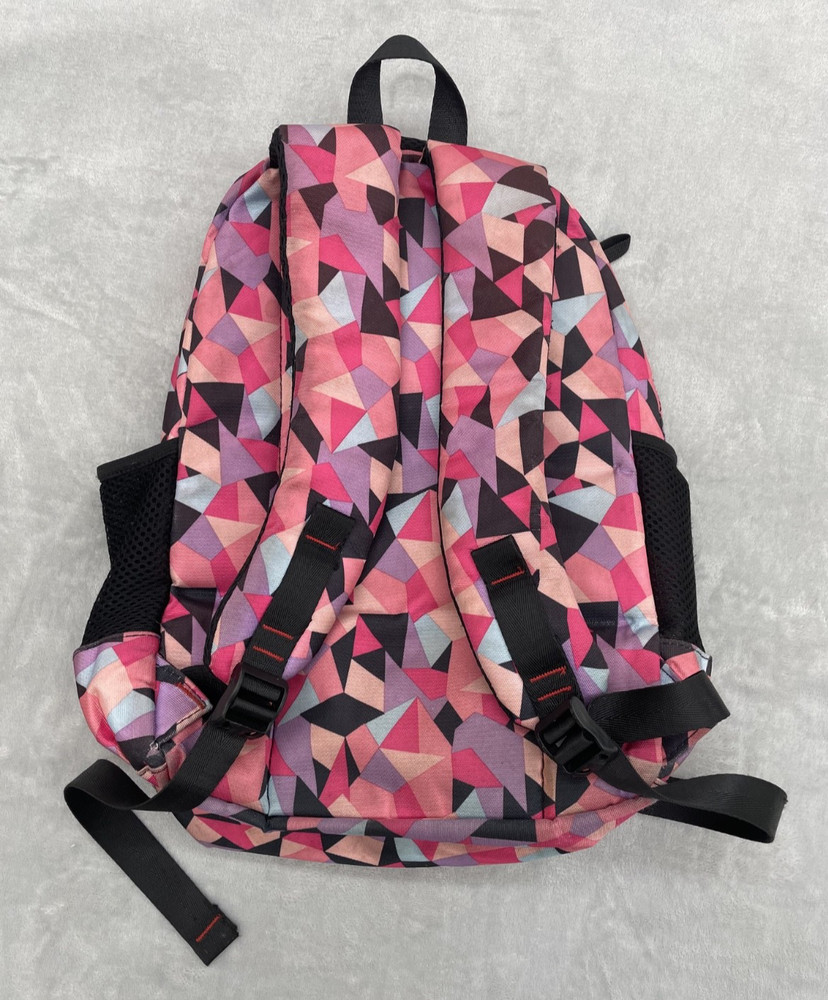 Bansusu Backpack Unisex One Size Pink Geometric Pattern School Travel Bag