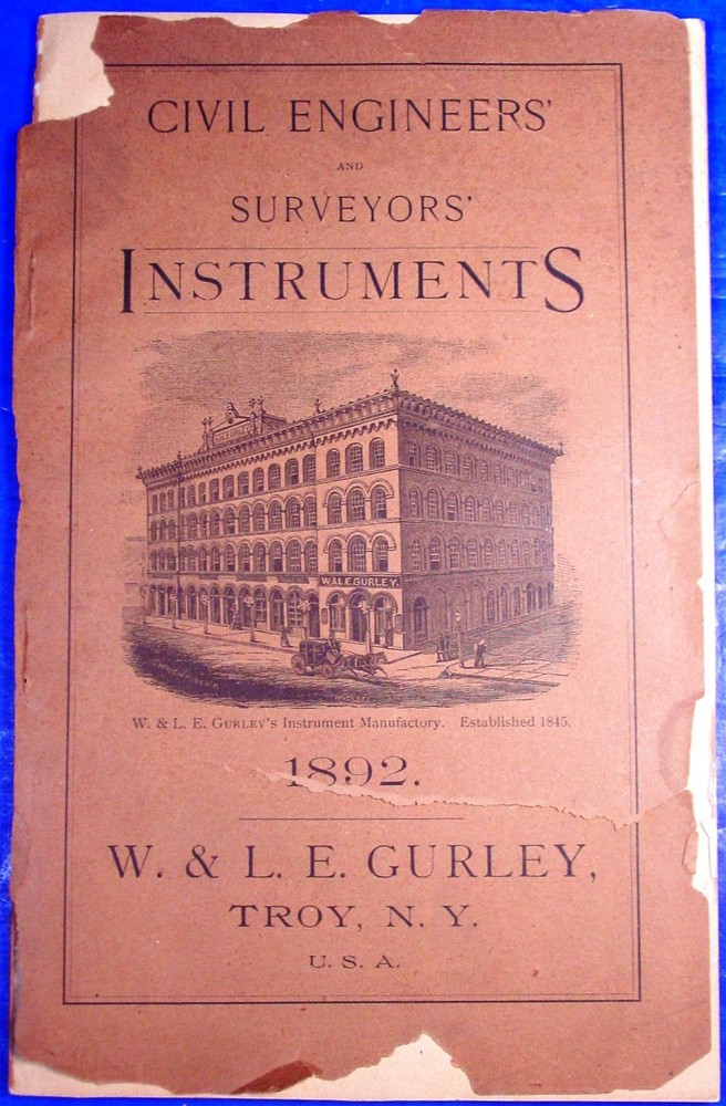 1892 Gurley Surveying & Drafting Insts. Catalog