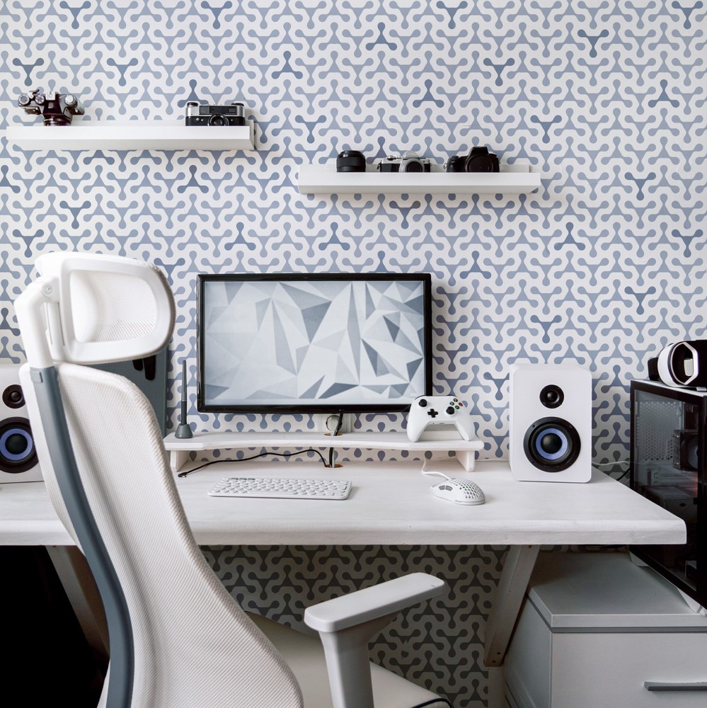 Reusable Allover Plastic Stencil // CONNECTED DOTS - MOLECULES