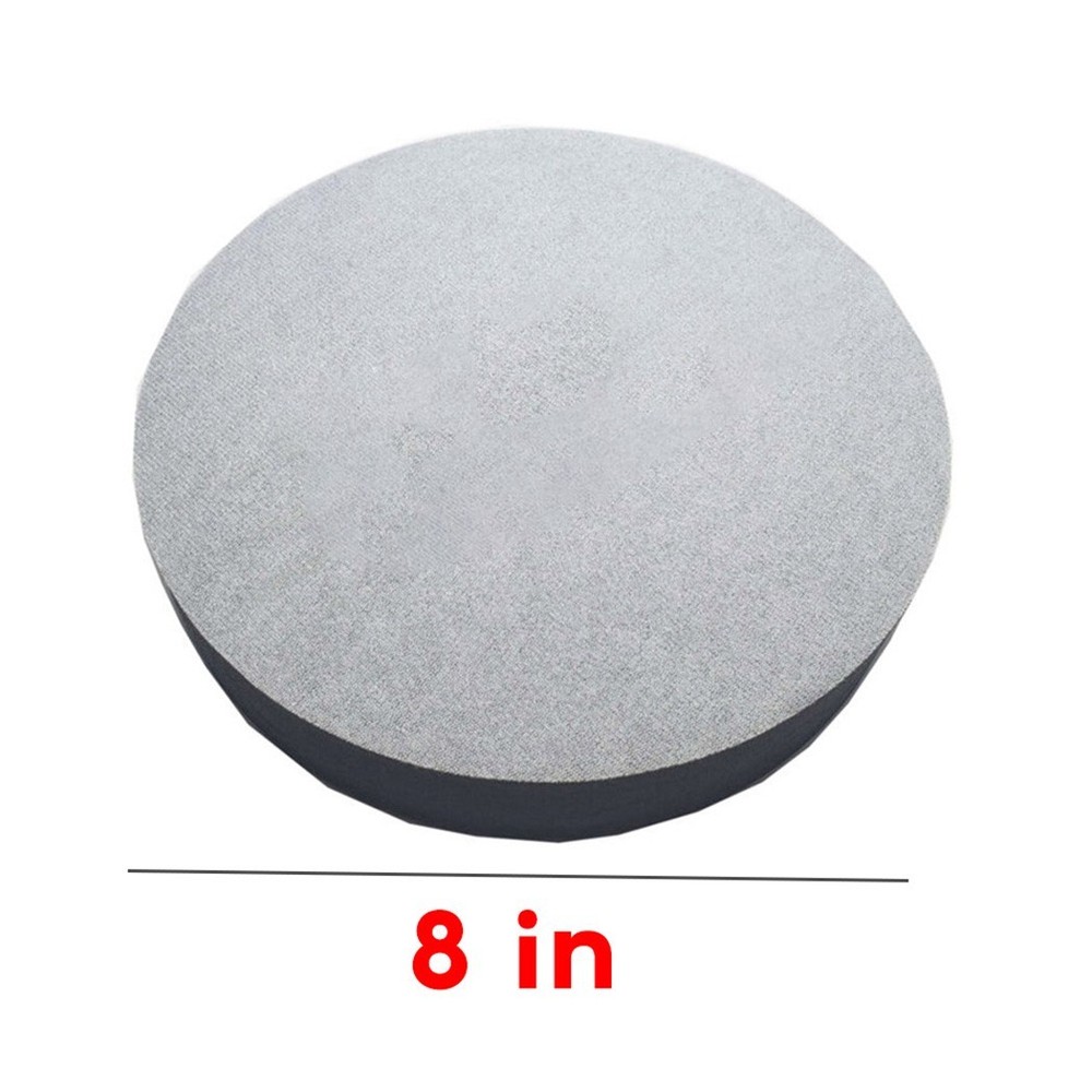 2Pcs 05723 8 Black Round Foam Compounding Polishing Pad Single Sided Flat Back